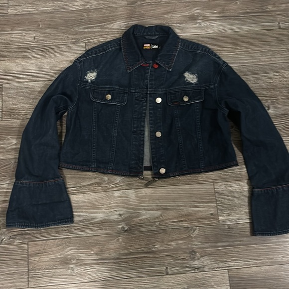 VINTAGE MARVEL COMICS LEE PAINTED LONG ZIP TO SHORT JEAN JACKET LEE BUTTONS MED - Picture 9 of 12